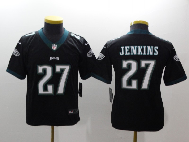 Youth Philadelphia Eagles #27 Jenkins black Nike NFL jerseys->->Youth Jersey